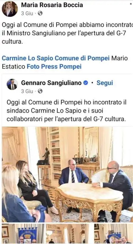 il post di maria rosaria boccia sul g7 a pompei 