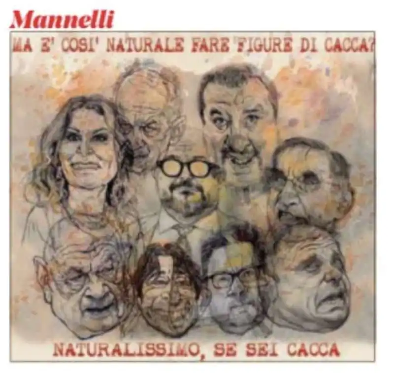 ma e cosi naturale fare figure di cacca - vignetta di mannelli 