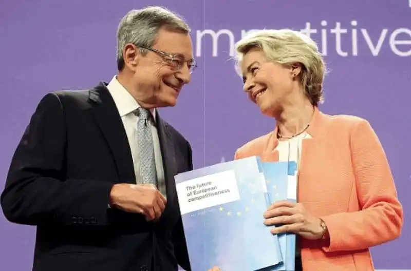 MARIO DRAGHI URSULA VON DER LEYEN - RAPPORTO COMPETITIVITA UE