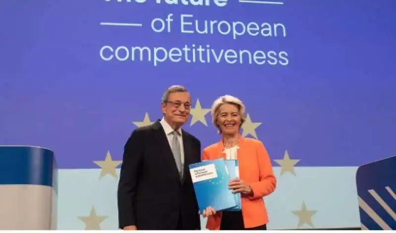 MARIO DRAGHI URSULA VON DER LEYEN - RAPPORTO COMPETITIVITA UE