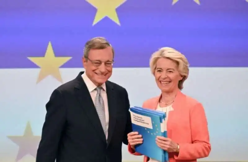 MARIO DRAGHI URSULA VON DER LEYEN - RAPPORTO COMPETITIVITA UE