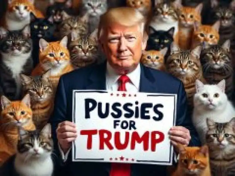 meme di donald trump e i gatti  6