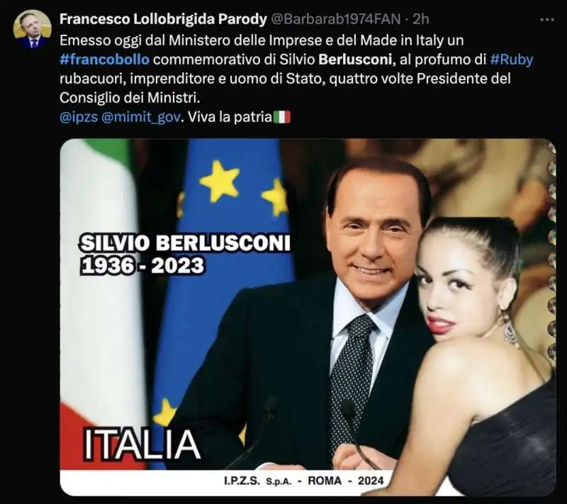 meme sul francobollo dediato a silvio berlusconi   6