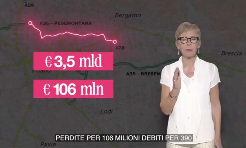 milena gabanelli autostrade lombardo-venete

