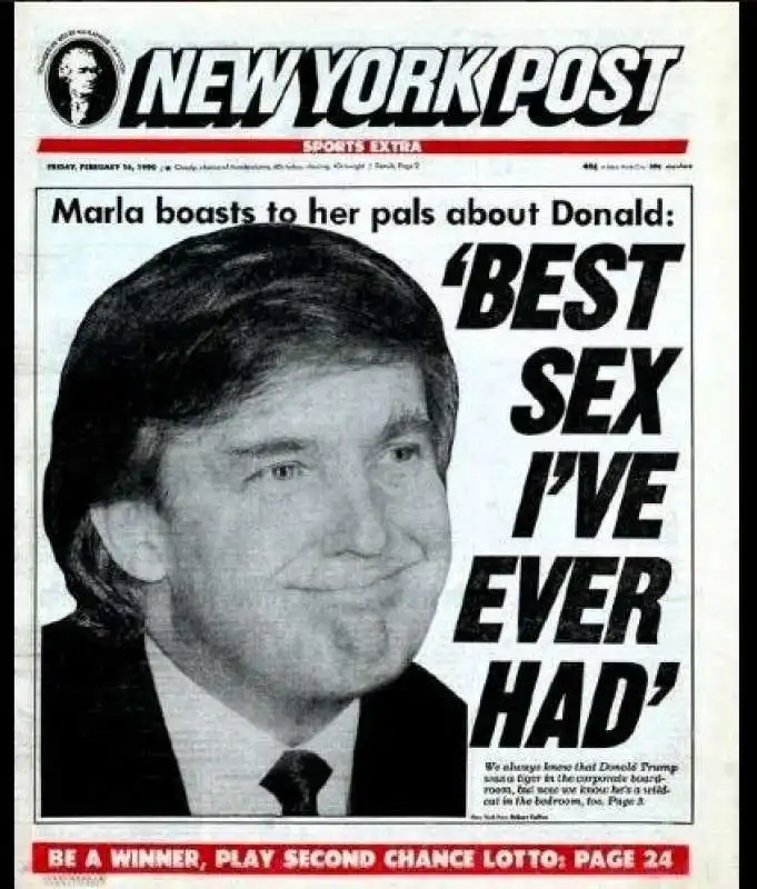 new york post trump marla maples sex affaire