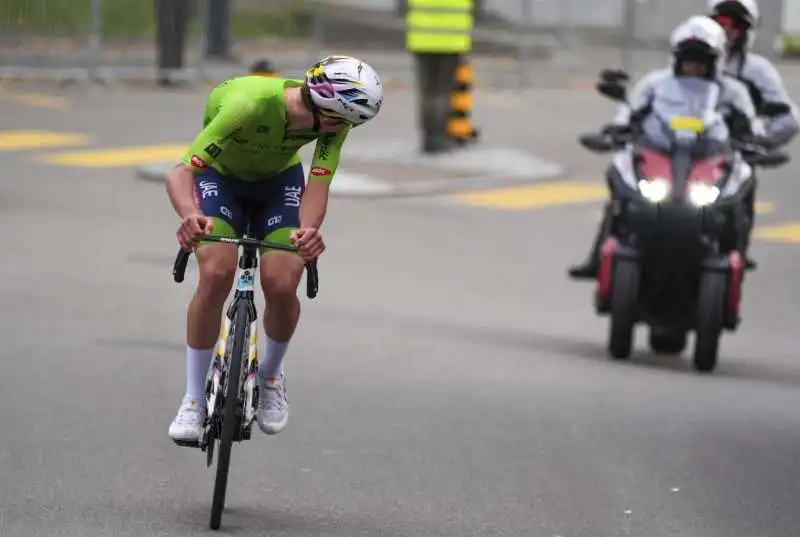 tadej pogacar ai Campionati del mondo di ciclismo su strada a Zurigo - foto lapresse 