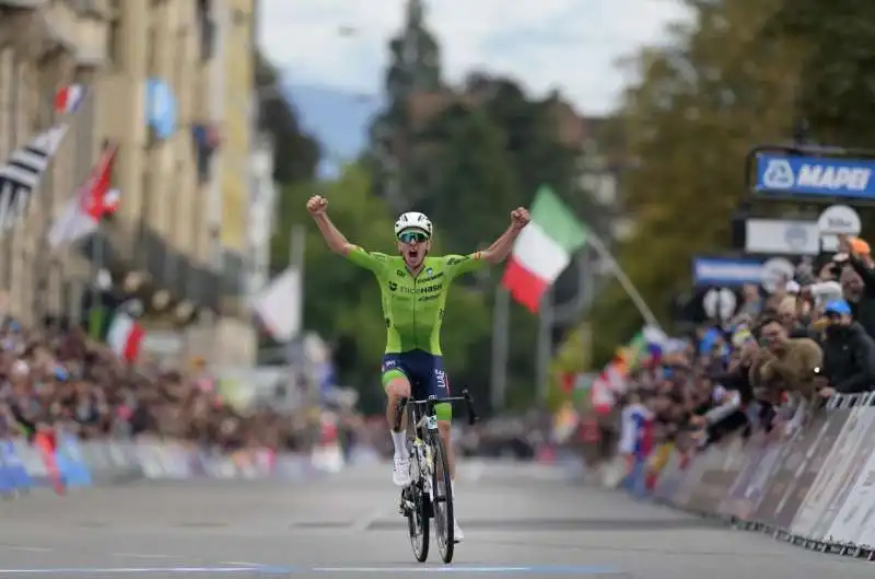 tadej pogacar ai Campionati del mondo di ciclismo su strada a Zurigo - foto lapresse 