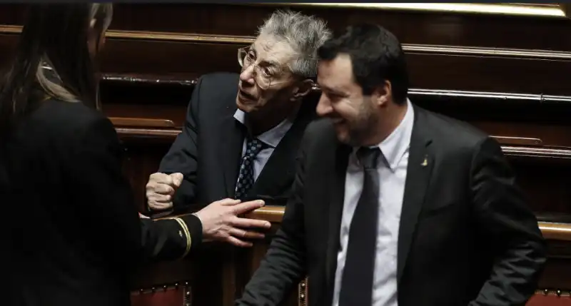 umberto bossi e matteo salvini