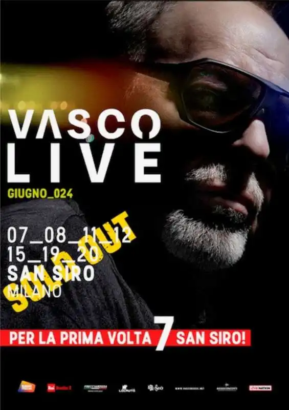 vasco live 2024 sette volte san siro