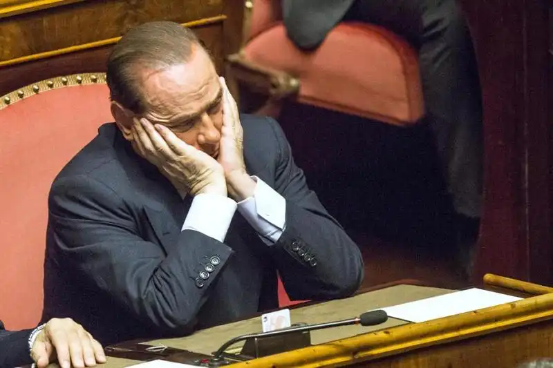 BERLUSCONI IN SENATO PER LA FIDUCIA AL GOVERNO LETTA FOTO LAPRESSE 