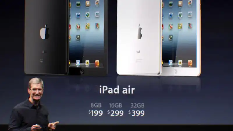 TIM COOK E IL NUOVO IPAD AIR 