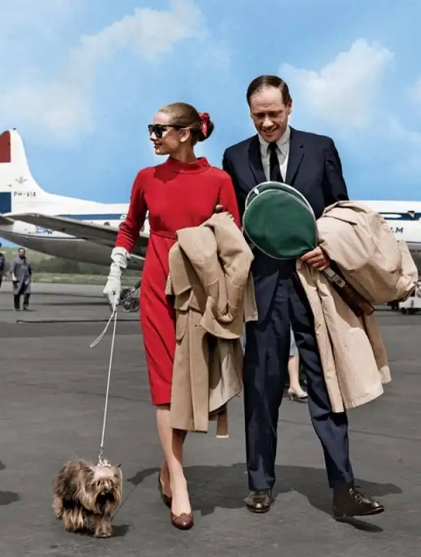 audrey hepburn e mel ferrer in svizzera 1959