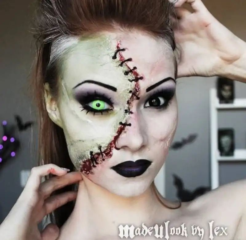 bifronte   trucco per halloween   