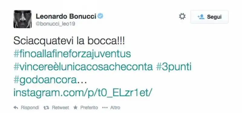 BONUCCI TWEET