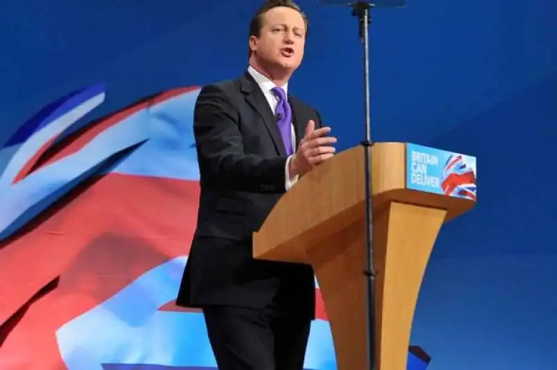 david cameron alla conferenza tory di birmingham