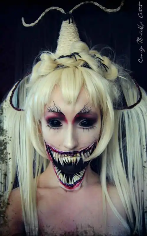 demon girl   trucco per halloween   