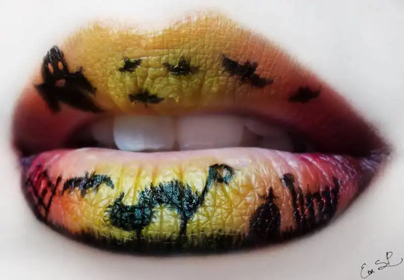 halloween makeup lips eva senin pernas 19