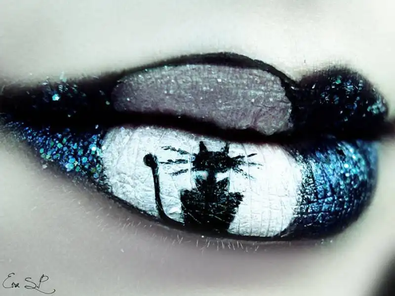 halloween makeup lips eva senin pernas 6