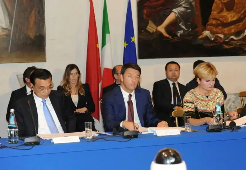 li keqiang  matteo renzi  federica guidi