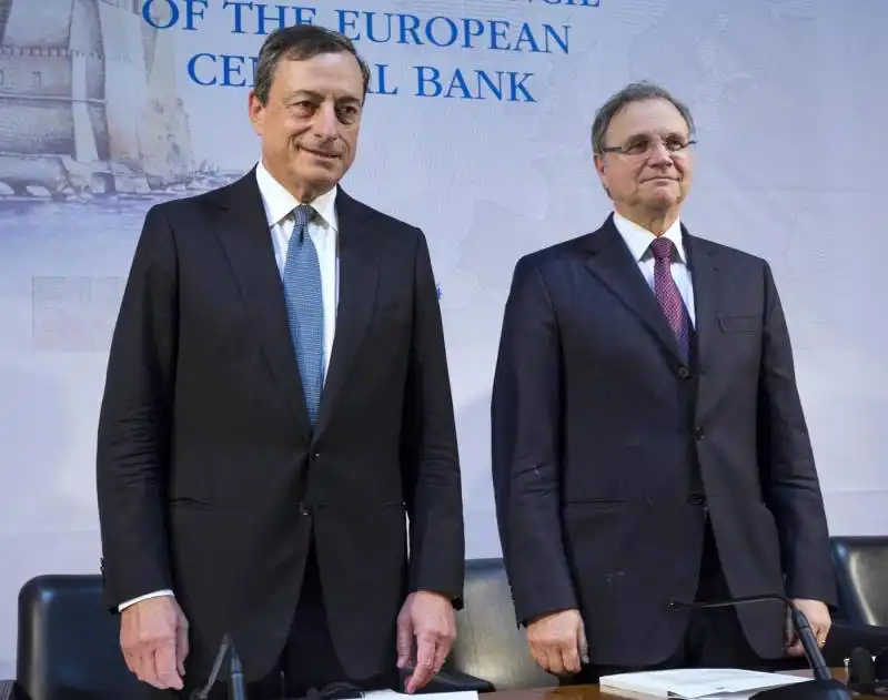 Mario Draghi Ignazio Visco a Napoli