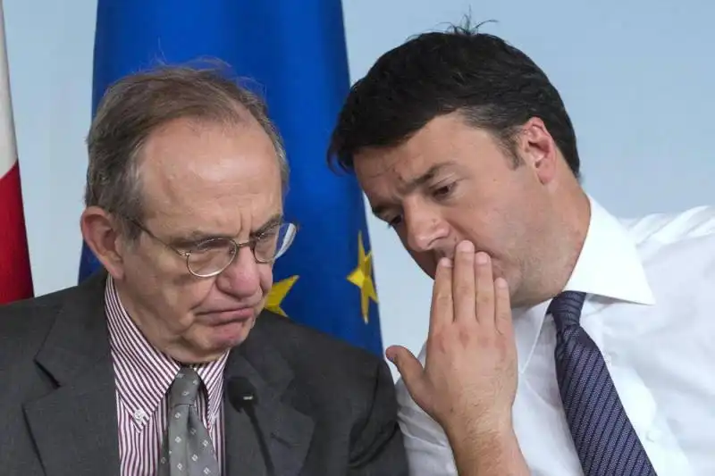 matteo renzi pier carlo padoan