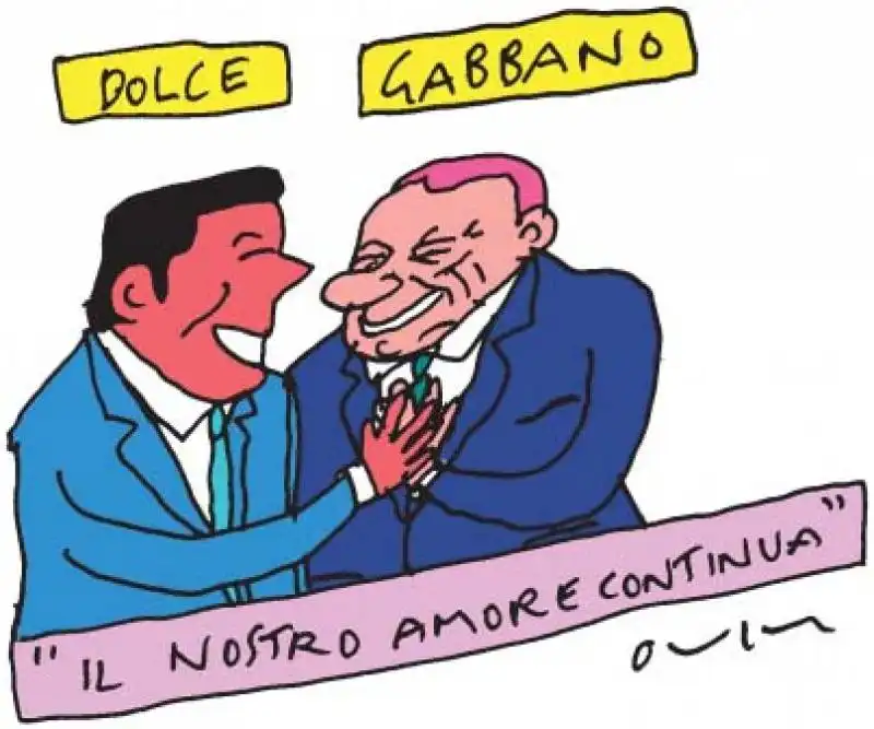 renzi berlusconi by vincino