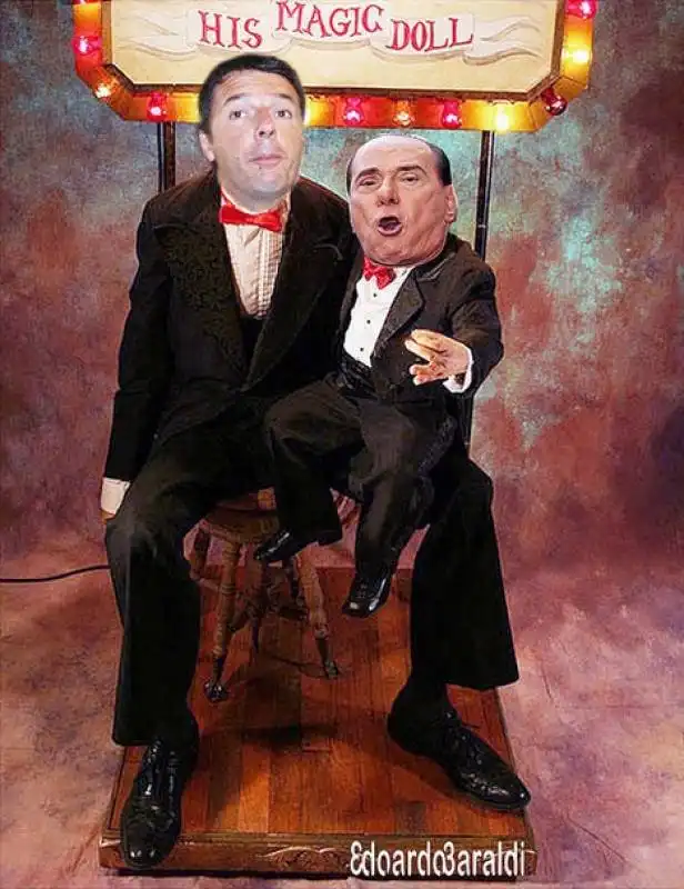 renzi berlusconi ventriloquo