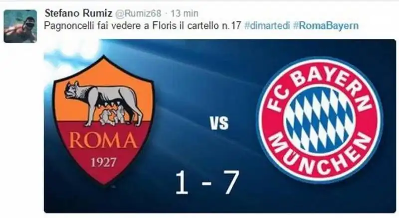 roma bayern sfotto' in rete 7