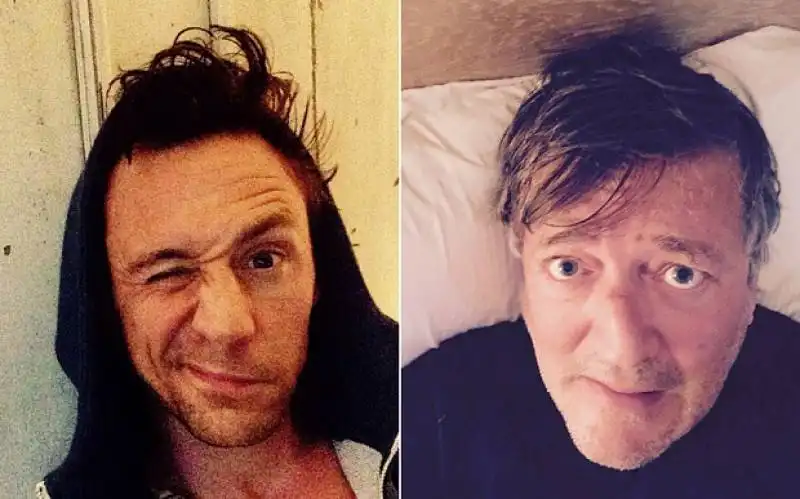 Selfie Hiddleston e Fry