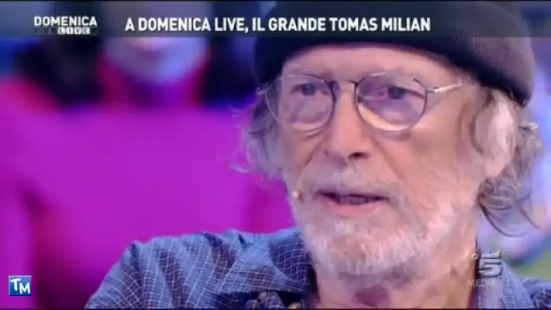 tomas milian  ospite di barbara durso a domenica live 14 aprile 2013