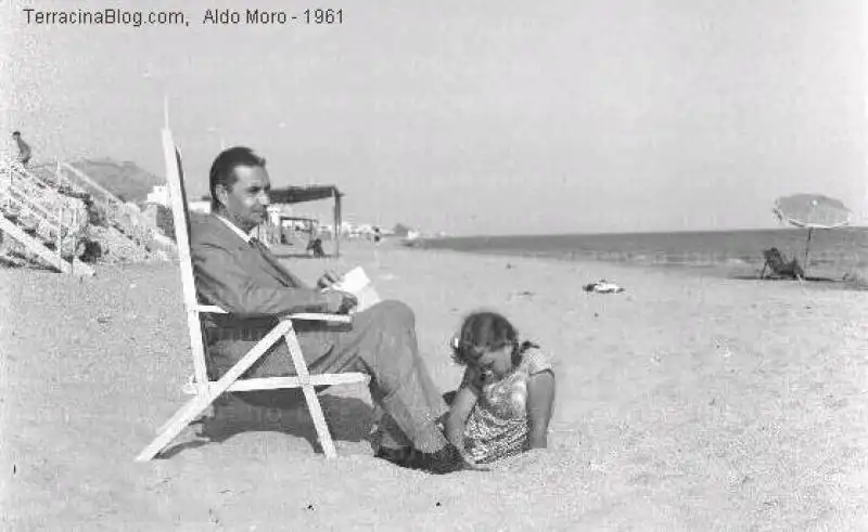 ALDO MORO  CON LA FIGLIA AGNESE