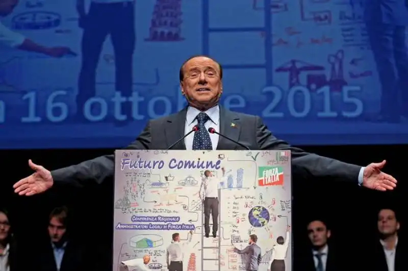 berlusconi con gli amministratori di forza italia  5