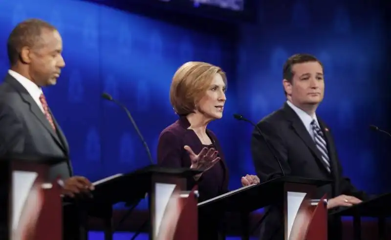 carly fiorina tra ben carson e ted cruz