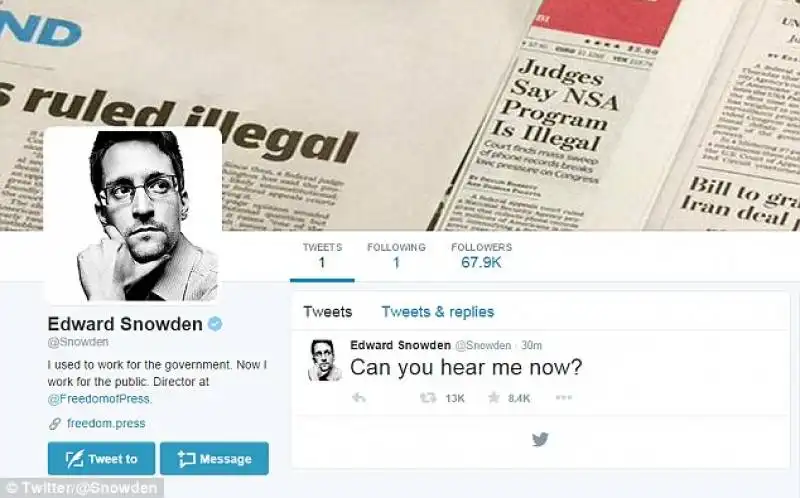 edward snowden twitter