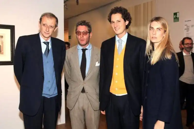 fassino lapo e john elkann con lavinia borromeo