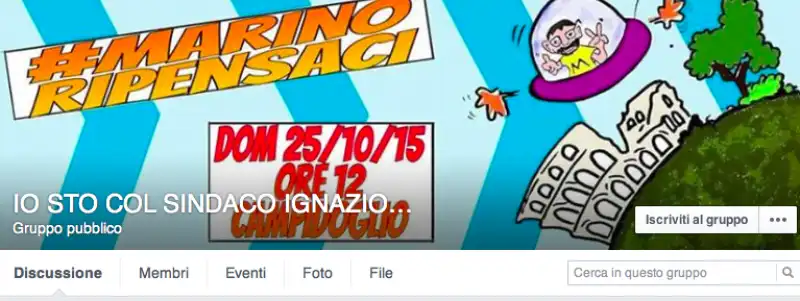 IGNAZIO MARINO GRUPPO SU FACEBOOK