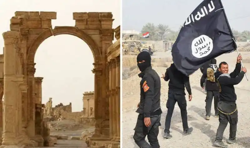 isis distrugge l arco di palmira  3