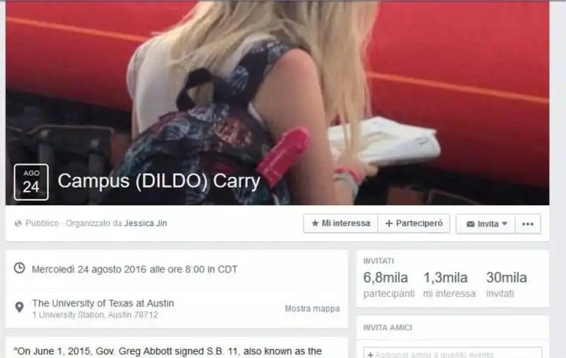 la pagina facebook dell'iniziativa 