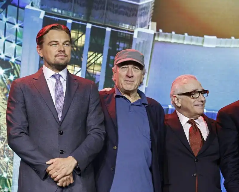 leonardo di caprio con robert deniro e martin scorsese