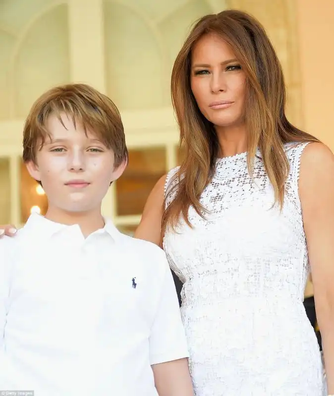 melania trump e figlio barron