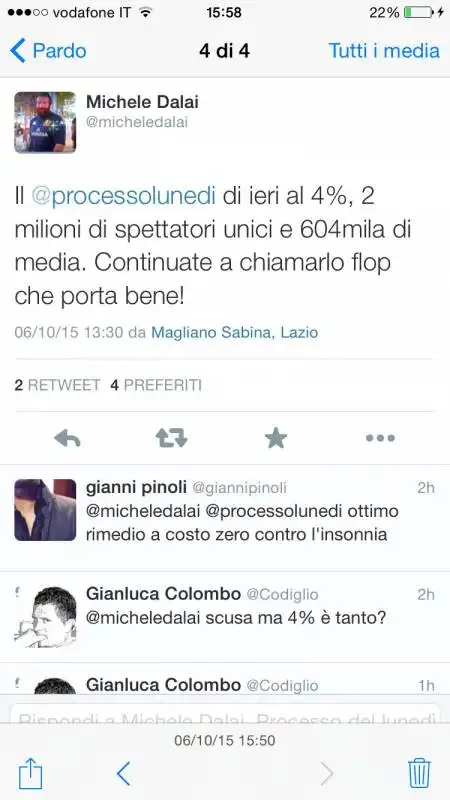 TWEET SUL PROCESSO DI VARRIALE -2