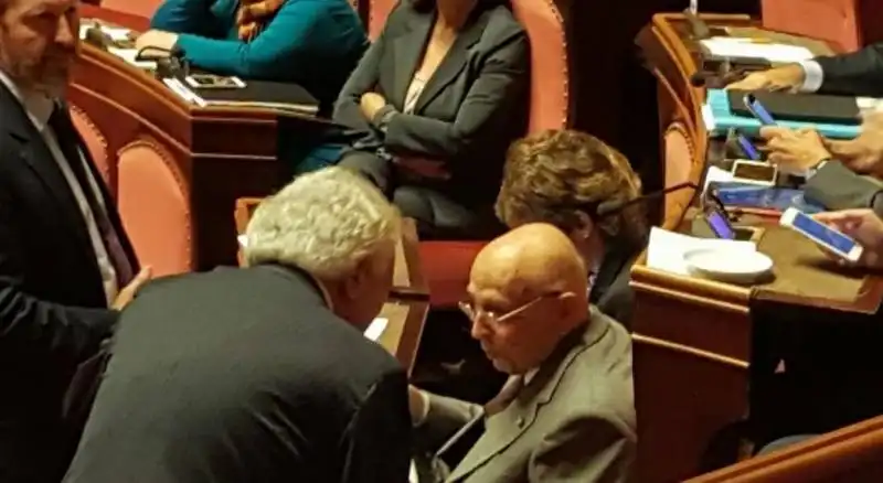 VERDINI E NAPOLITANO IN SENATO