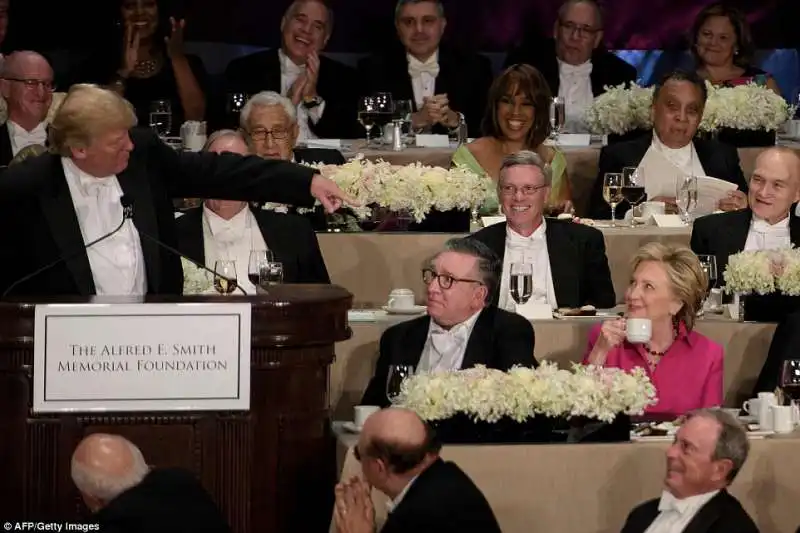 al smith dinner donald trump hillary clinton  14