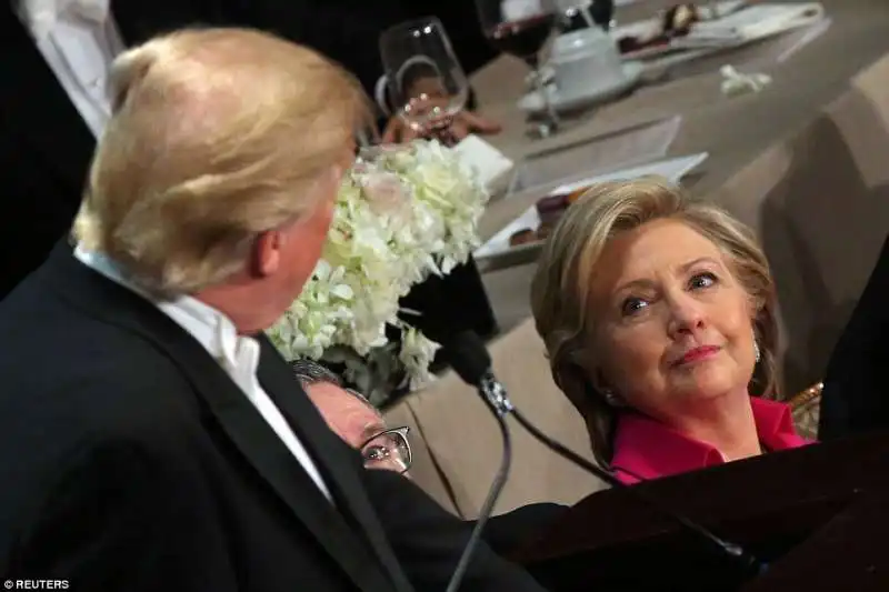 al smith dinner donald trump hillary clinton  15