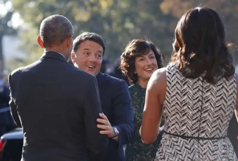 barack obama   matteo renzi   agnese landini   michelle obama