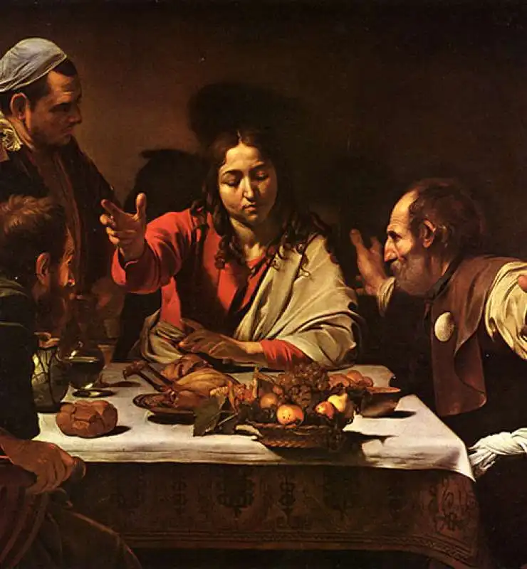 cena in emmaus di caravaggio