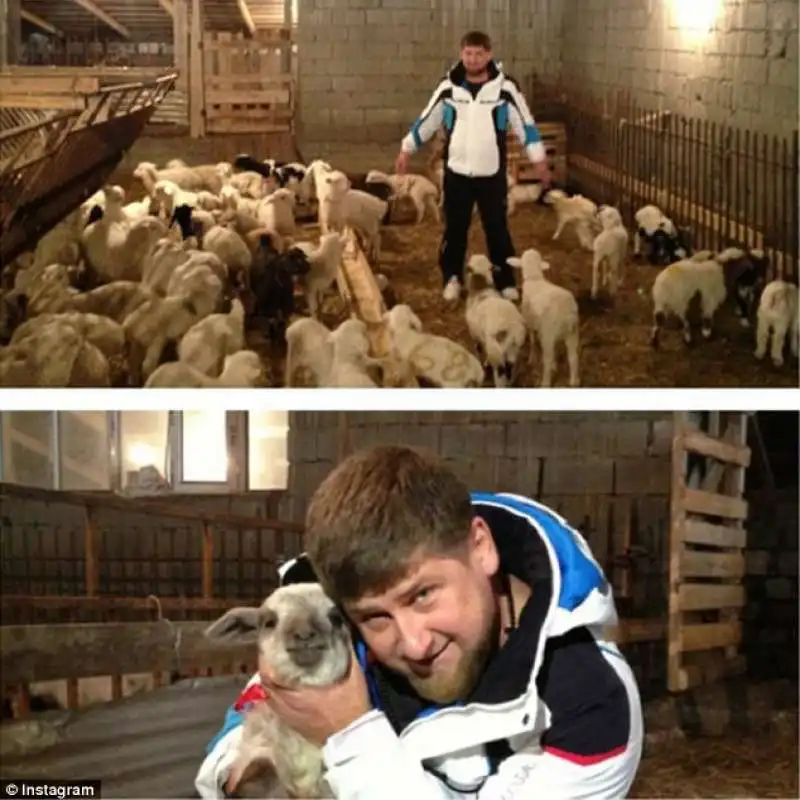 kadyrov con l' agnellino 