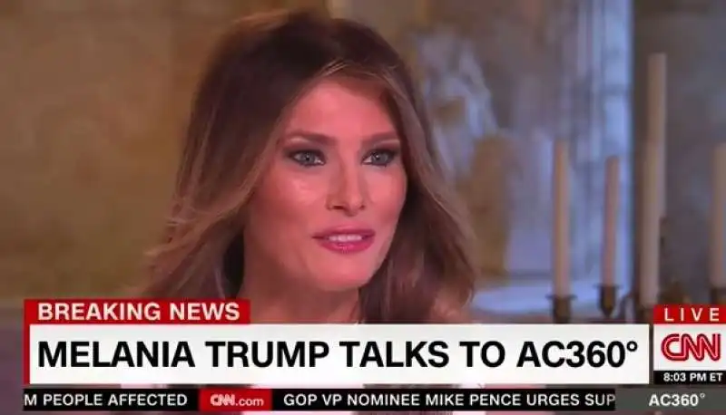 melania trump intervista ad anderson cooper