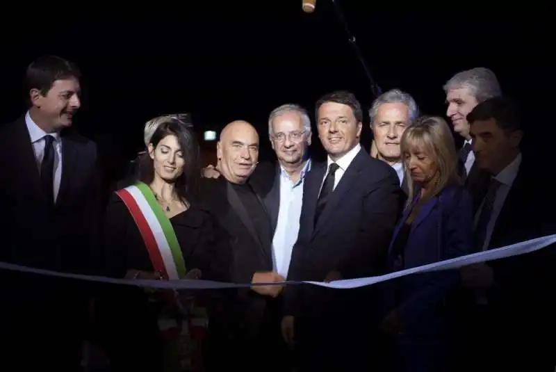 taglio del nastro della nuvola raggi fuksas veltroni renzi rutelli