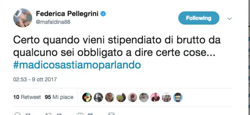 FEDERICA PELLEGRINI TWEET CONTRO PALTRINIERI  2